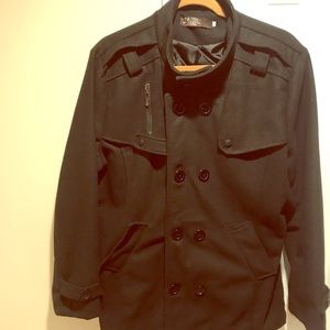 Black pea coat